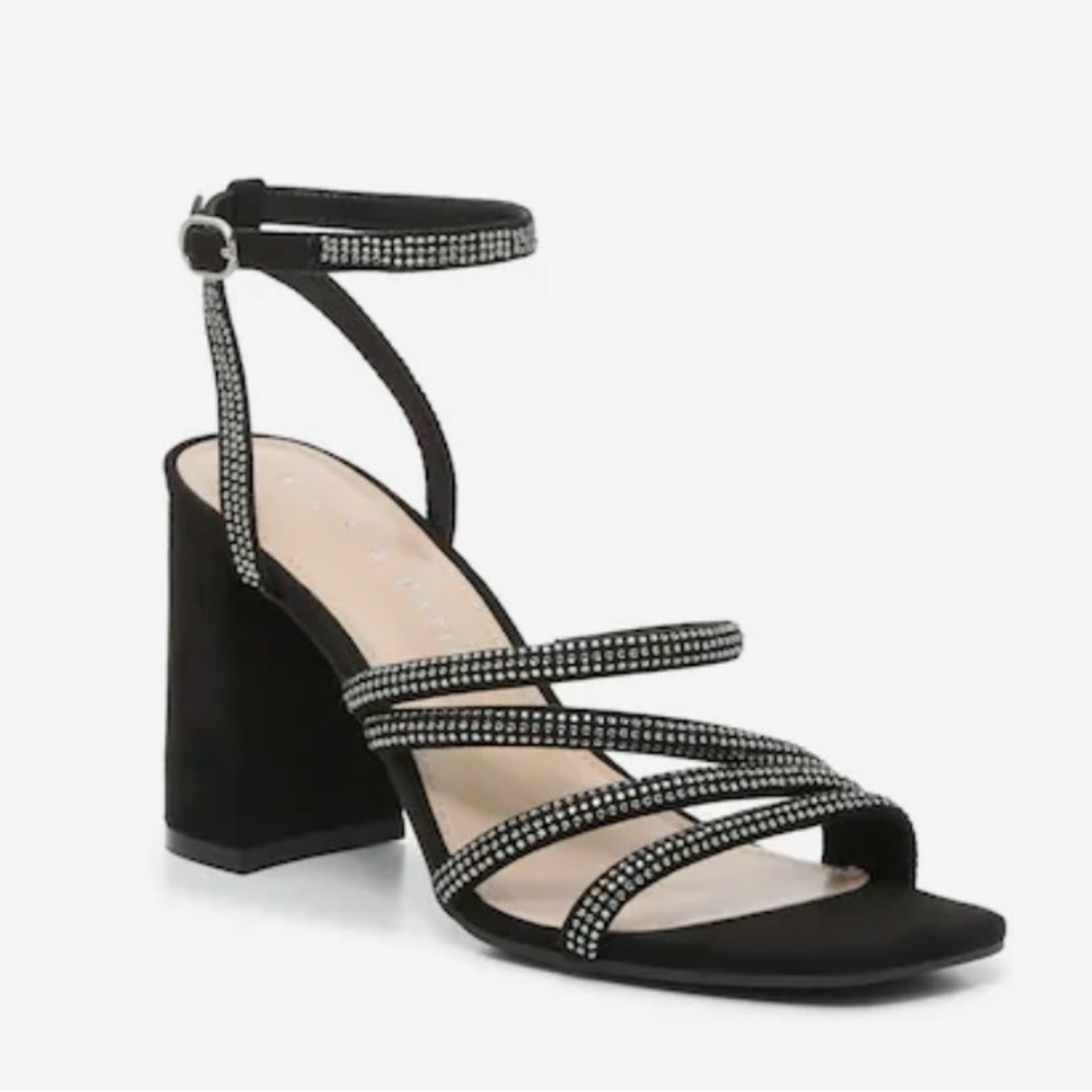 Kelly & Katie Black Rhinestone Heel